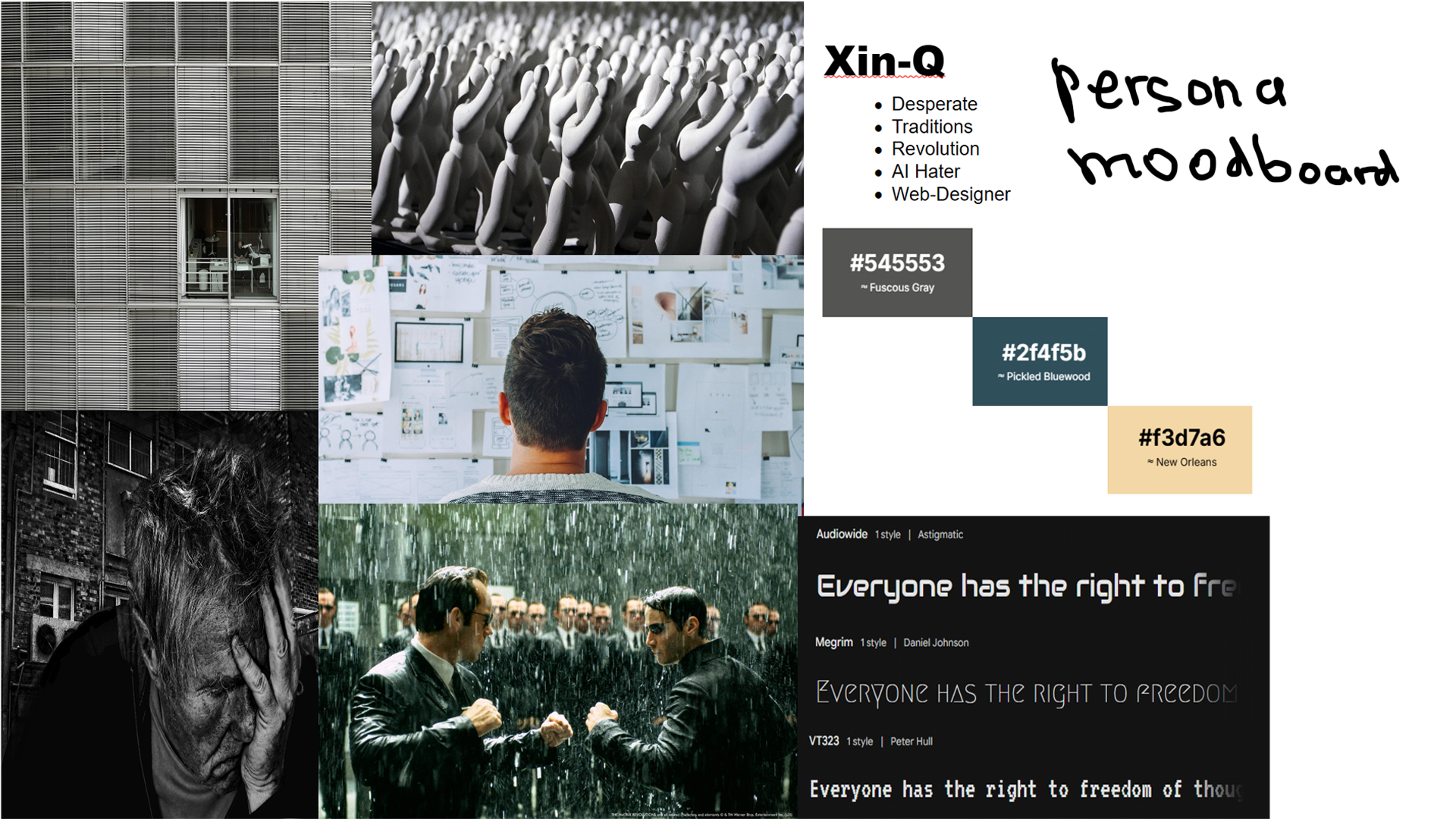 Website's persona moodboard